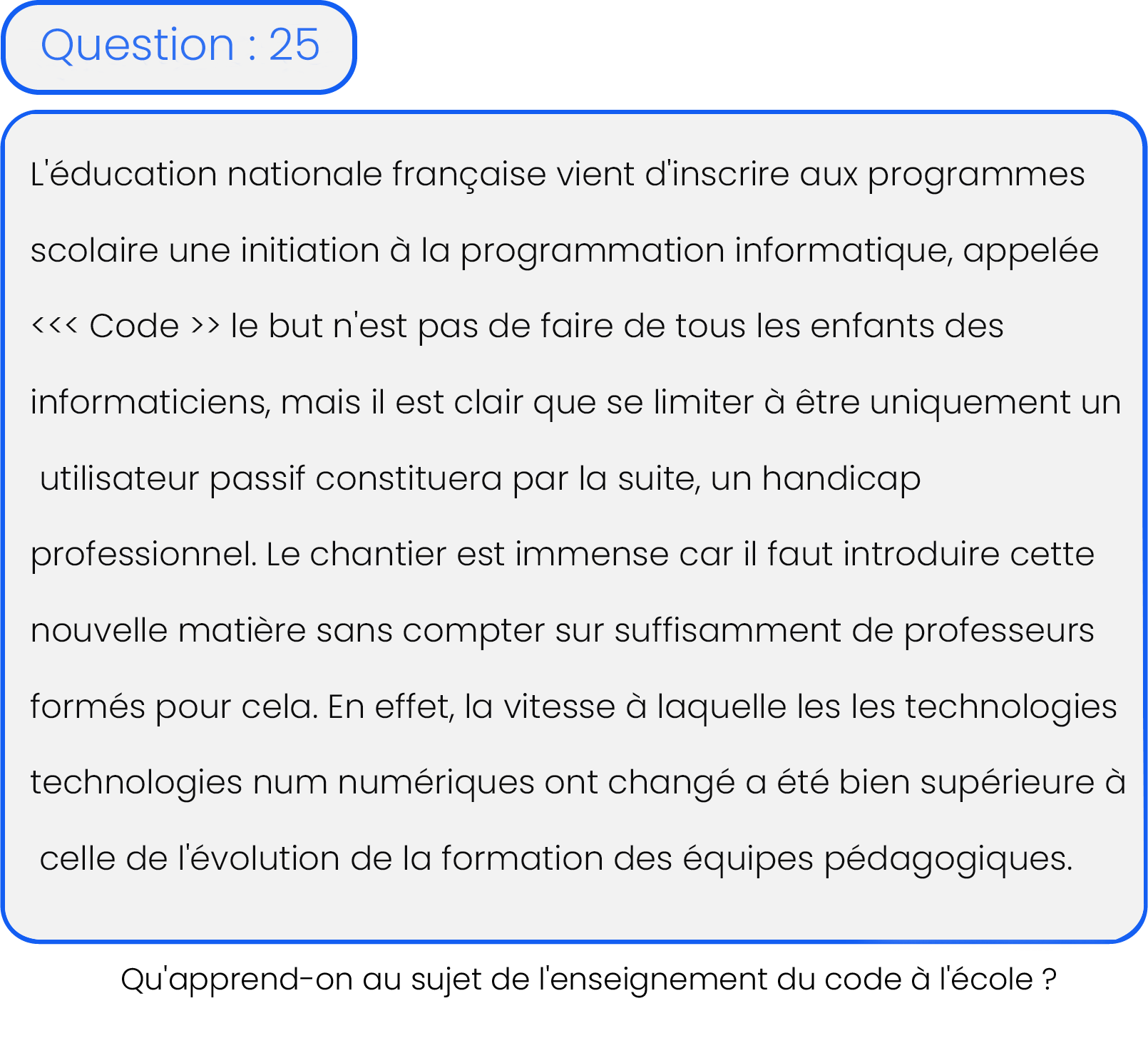Question 25